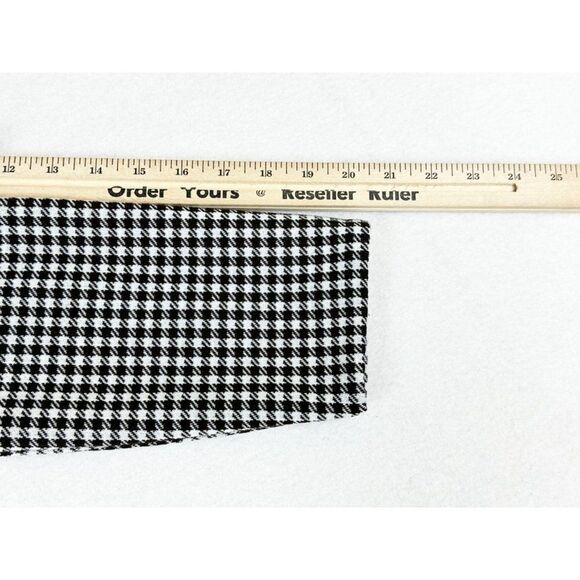 Vintage 70s Houndstooth Shirt Jacket Button Front Pockets 3/4 Sleeve - Picture 9 of 9